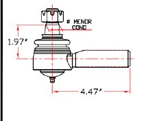 Terminal de Direccion Izquerdo para Barra Transver Sal de Ford F500, F600 Eje 5000-7500 Lbs Marca Urr