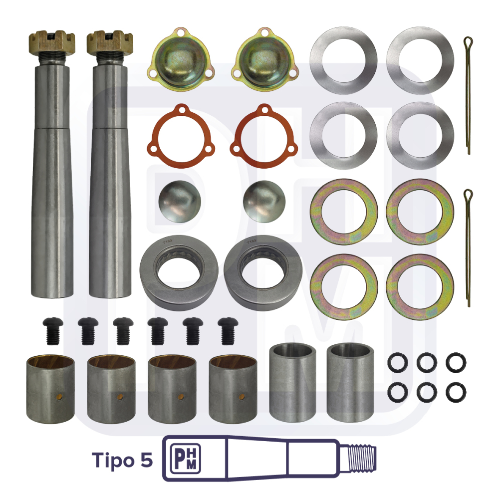 Kit de Pernos de Direccion Tipo D para Dina 600, D Elfin, Eje FE-900, Eje Timken 123 Marca Megatech N